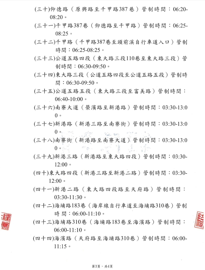 「2022新竹城市馬拉松」活動實施交通管制